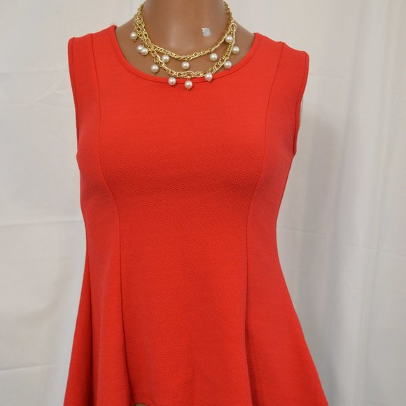 Red Peplum Blouse - Picture 2 of 4